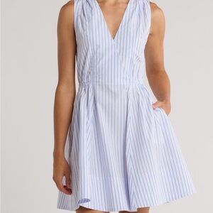 Derek Lam 10 Crosby Elegant Blue Striped Women's Dress